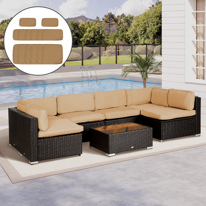 Outsunny 14 Pcs Outdoor Cushion Set - Beige