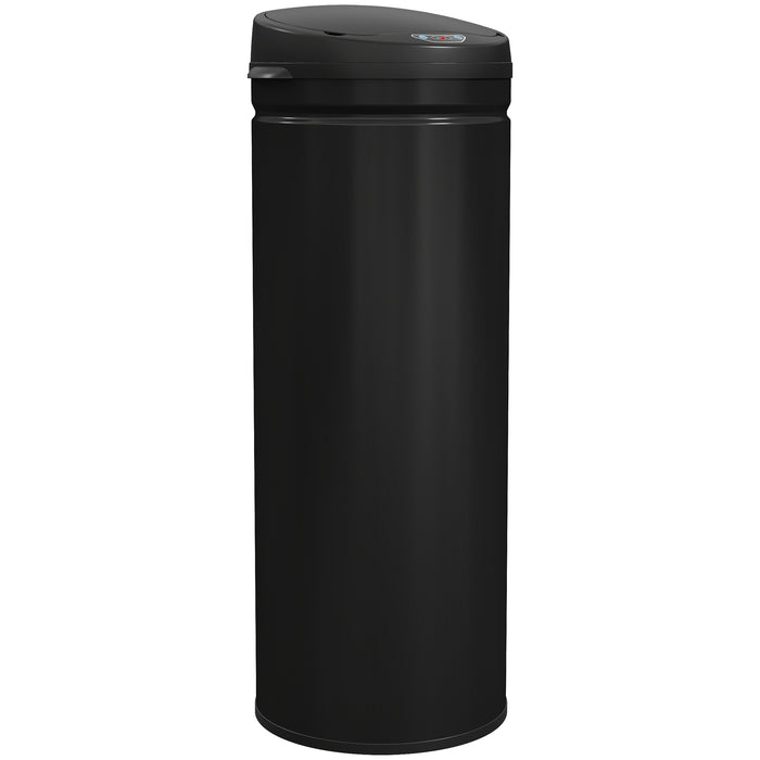 HOMCOM 50L Stainless Steel Sensor Bin - Black
