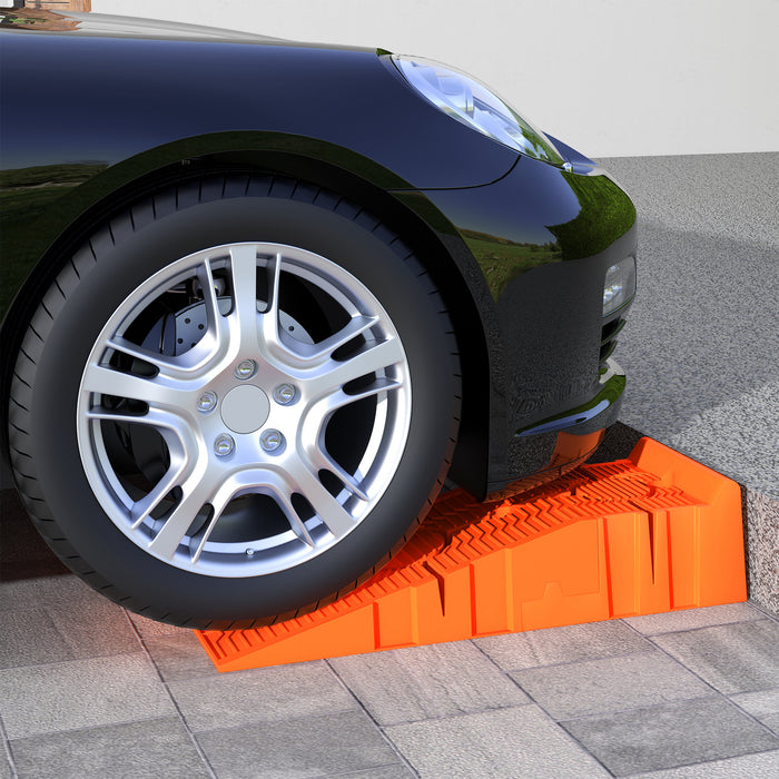 Heavy Duty 5 Ton Plastic Car Service Ramps - Garage and Workshop Lifting Aid, Portable Automotive Ramps - Ideal for Vehicle Maintenance and Repairs
