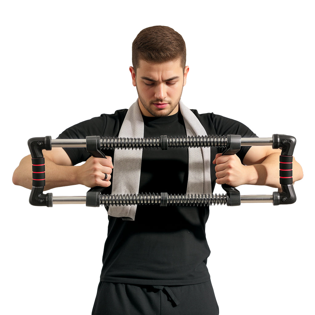 SPORTNOW Chest Expander, with 10-80kg Adjustable Resistance, for Home Gym, Office, Travel Workout