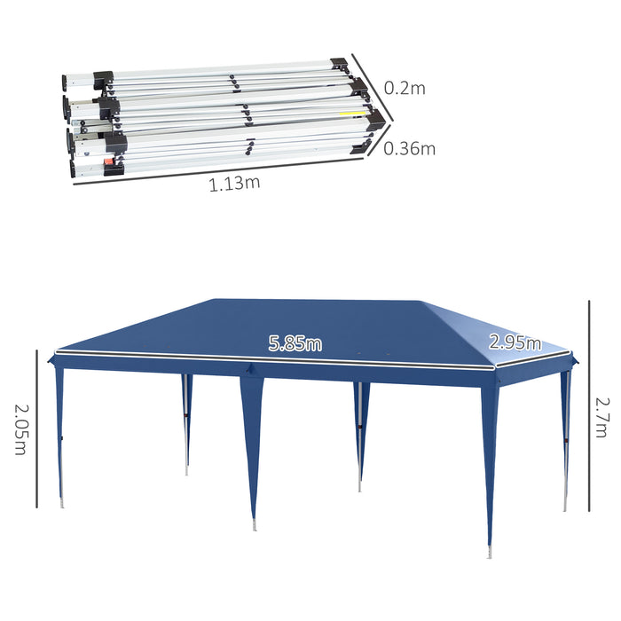 Large 6x3m Outdoor Gazebo - Waterproof Canopy Marquee for Garden Parties - Perfect Shelter for Events and Gatherings