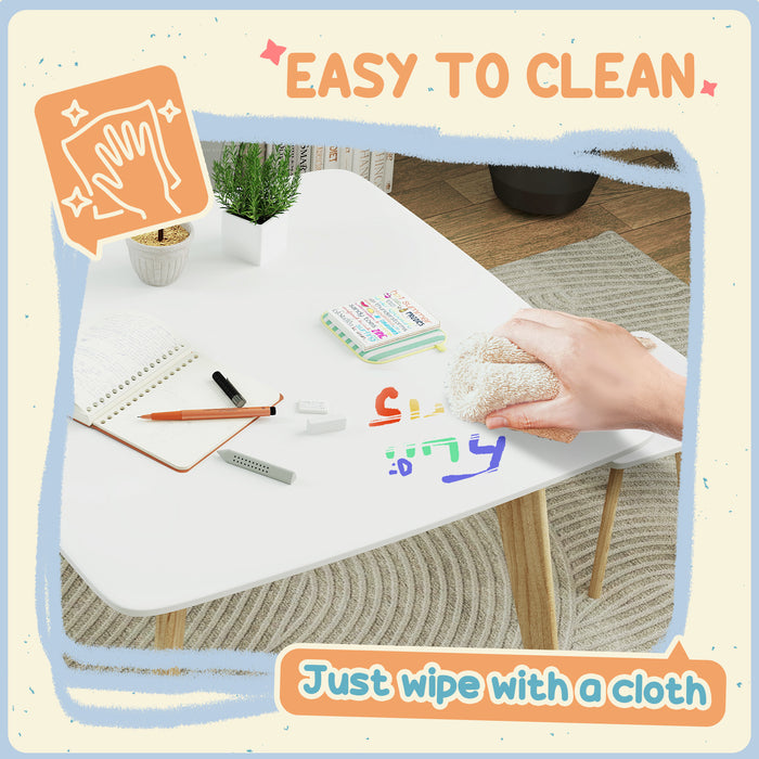 AIYAPLAY Kids Table and Chair Set, 3 Pieces Toddler Furniture Set for Playroom, Bedroom, Boys and Girls Aged 3-8 Years | Aosom UK