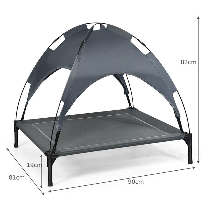 Elevated Pet Sleeper - Removable Canopy Bed for Dogs and Cats - Perfect for Indoor and Outdoor Use, Provides Shade and Comfort for Your Furry Friends