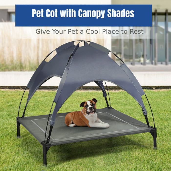 Elevated Pet Sleeper - Removable Canopy Bed for Dogs and Cats - Perfect for Indoor and Outdoor Use, Provides Shade and Comfort for Your Furry Friends