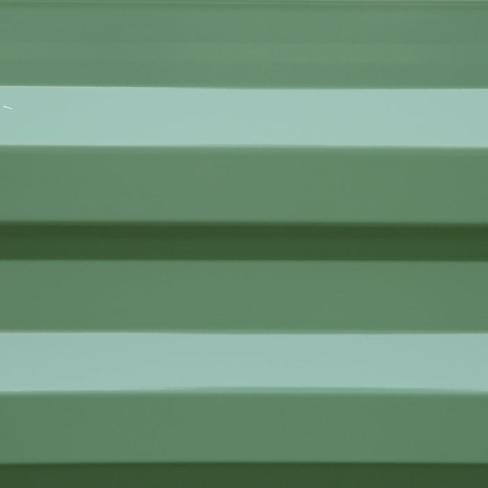 Elevated 291L Green Garden Bed Set - Galvanized Metal Planter Boxes for Outdoors, 100x100x30cm - Ideal for Flowers and Herbs