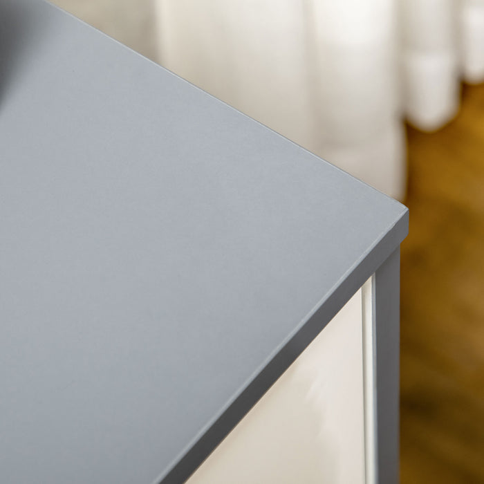 3-Drawer Bedroom Chest - Pine Wood Leg Storage Cabinet for Organizing Essentials - Ideal for Bedroom and Living Room Spaces, White, 75x42x75cm