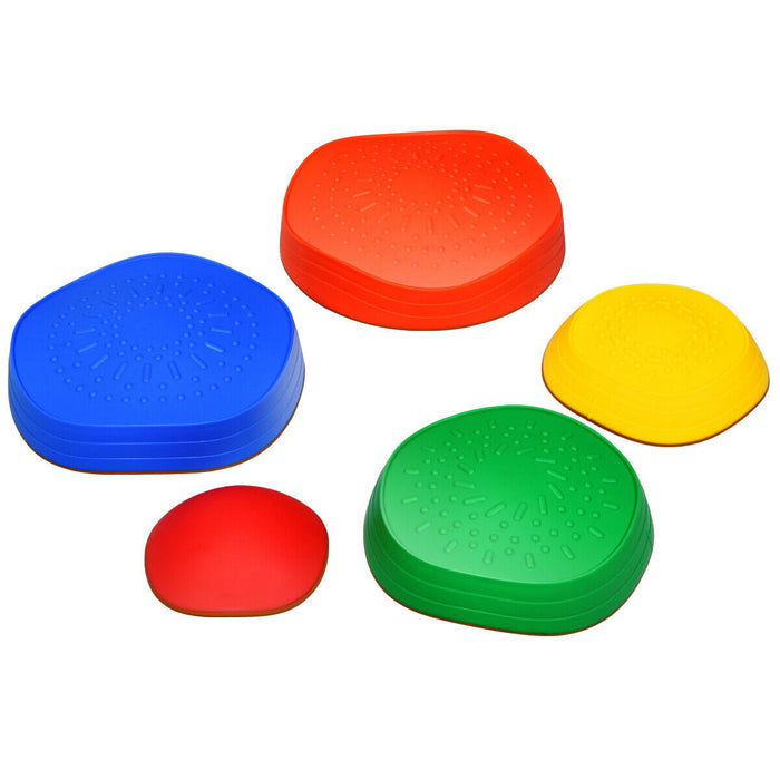 Balance Stepping Stones, Set of 5 - Non-Slip Edging for Enhanced Safety - Ideal for Motor Skill Development and Balance Training