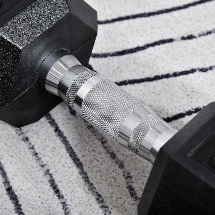 Hexagonal Rubber Dumbbell Set - Home Gym Weights for Strength Training and Fitness - Ideal for Exercise and Lifting, 5kg, 6kg, 8kg Pairs