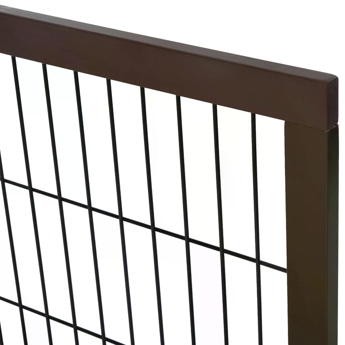 Foldable 3-Panel Pine Pet Gate - Indoor Dog Barrier with Supporting Feet for Safety - Ideal for Dividing Aisles and Stairs