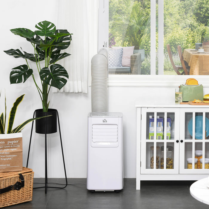 5000 BTU 4-in-1 Portable Air Conditioner - Cooling, Dehumidifying, Ventilating Functions with Fan - Includes Remote, LED Display, 24h Timer, Auto Shut-Down, Ideal for Small Rooms