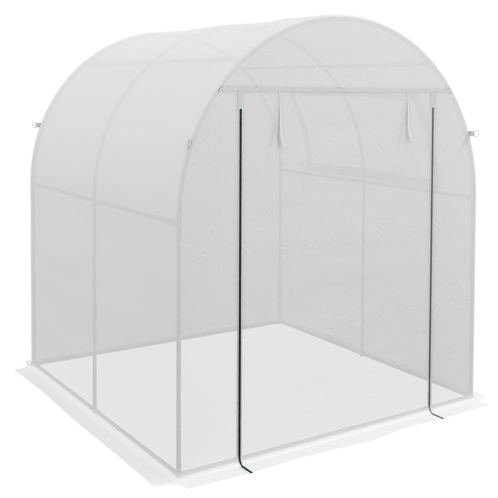 Polytunnel Walk-In Greenhouse - Garden Structure with Roll-Up Window & Zippered Door, 1.8 x 1.8 x 2m - Perfect for Growing Plants & Vegetables Outdoors