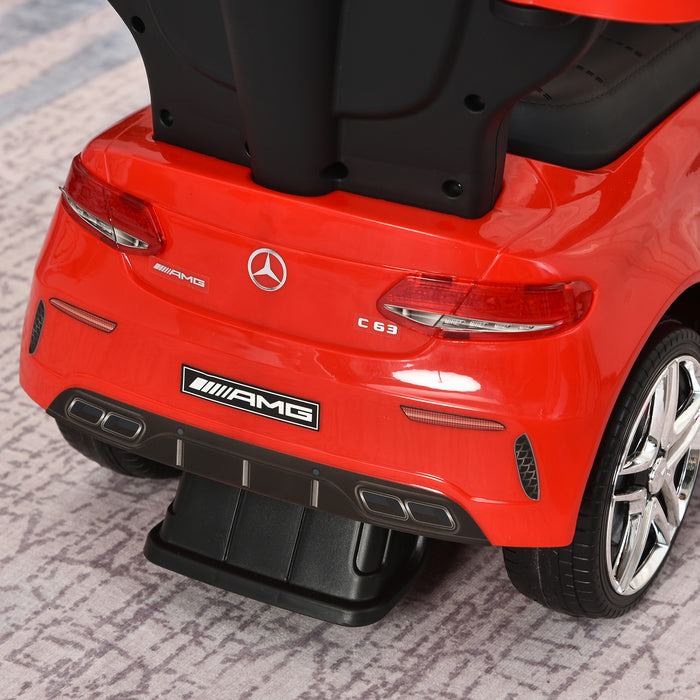 Mercedes Benz 3 in 1 Toddler Ride-On Vehicle - Stroller, Push Car, and Walker with Sun Canopy, Safety Features - For Active Play and Outdoor Adventures