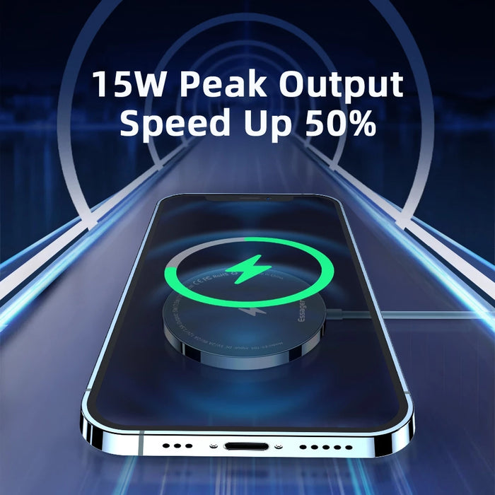 Essager 15W QI Magnetic Wireless Charger - Fast Charging Pad for iPhone 12 Series, Samsung S21, Galaxy Note S20 Ultra, Huawei Mate40, OnePlus 8 Pro - Ideal for Smartphone Users Needing Quick Charge