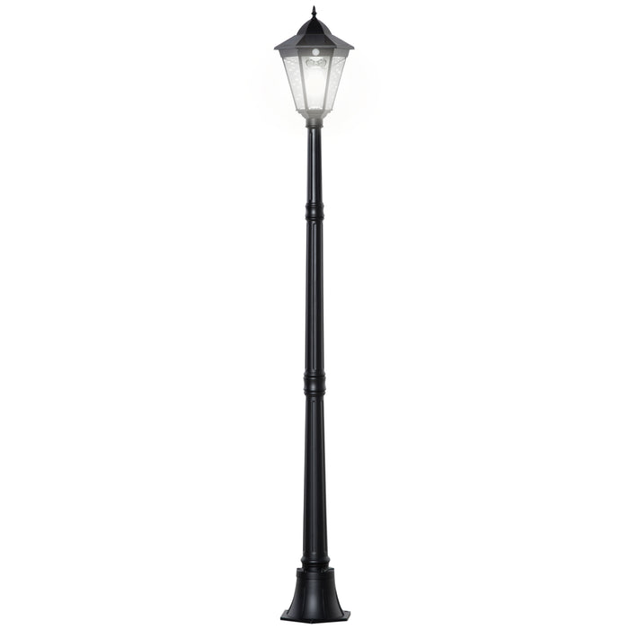 IP44 LED Solar Garden Lamp Post - 1.9M Aluminium Frame Outdoor Lantern for Patio, Pathway, Walkway - Eco-Friendly Lighting Solution