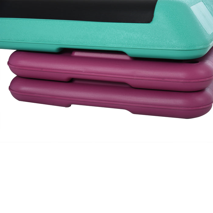 3-Level Adjustable Aerobic Stepper - 10/15/20cm Exercise Platform with Non-Slip Surface - Home and Office Fitness, Indoor/Outdoor Workout Equipment