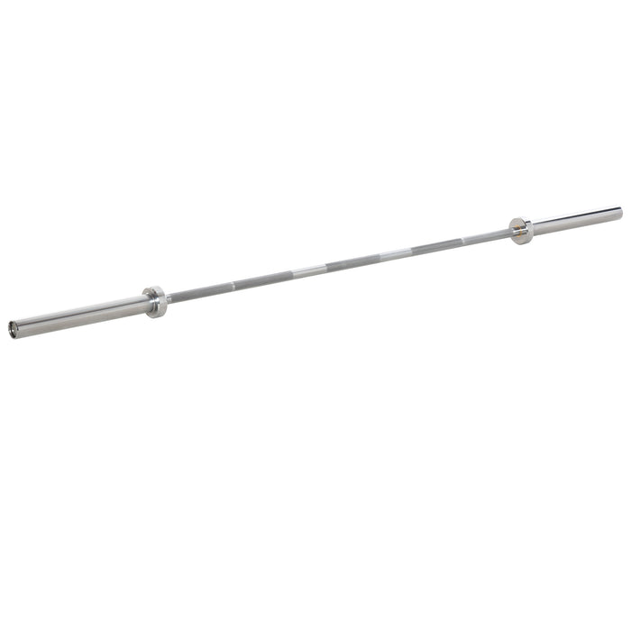 Weight Lifting Barbell Bar 5cm - Solid Steel with Anti-slip Grip & Spring Collars - Ideal for Home Gym & Fitness Enthusiasts