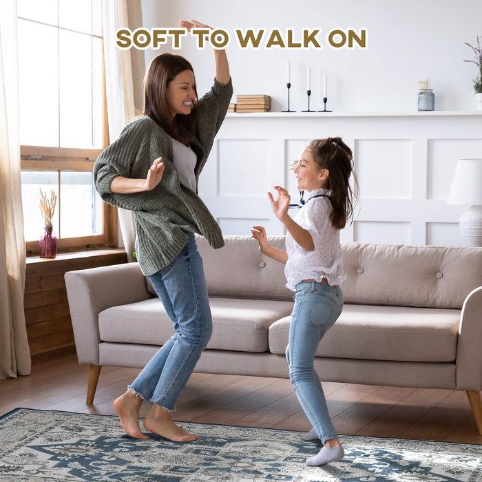 Vintage Persian Rugs - Boho Bohemian Large Area Carpet for Living Room, Bedroom, Dining | 80x150 cm in Grey - Home Decor Enhancement for Stylish Interiors