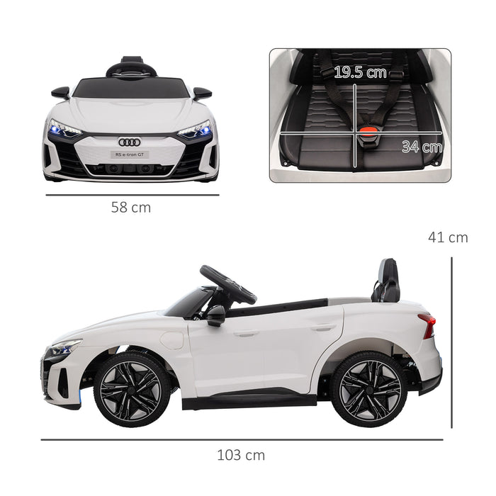 Audi Official Kid's Electric Car with Remote - 12V Battery Power, Suspension, Lights & Music Features - Safe Playtime for Children with Parental Controls