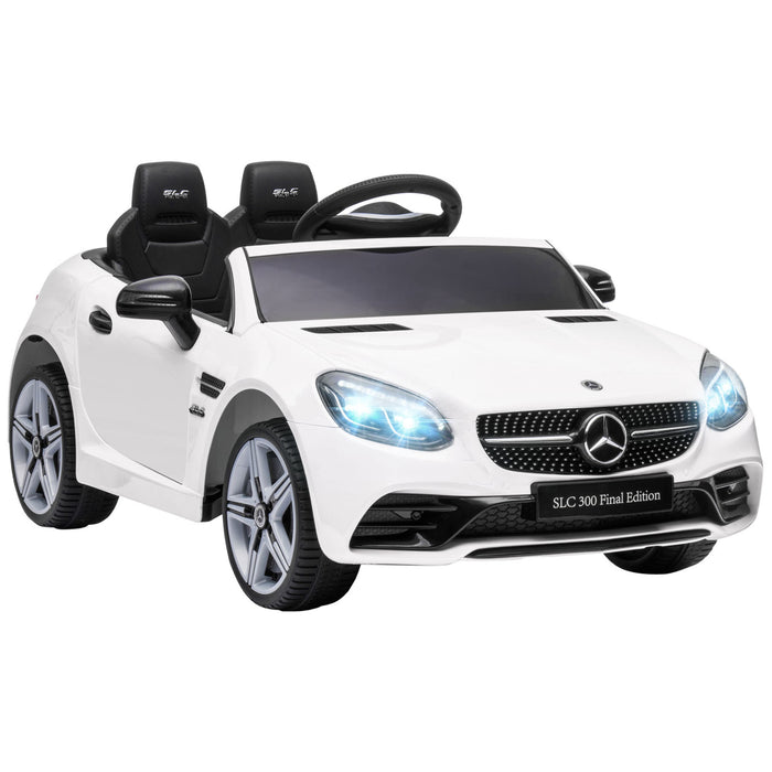 Mercedes Benz SLC 300 12V Electric Ride On Car - Dual Motor, Music, Lights, Suspension - Perfect for 3-6 Year Olds with Parental Remote Control