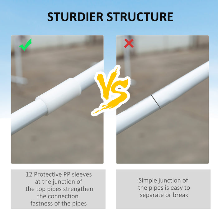 Waterproof 4m Party Tent Gazebo - Outdoor Wedding Canopy with PE Shade and 6 Removable Side Walls - Ideal for Events and Gatherings