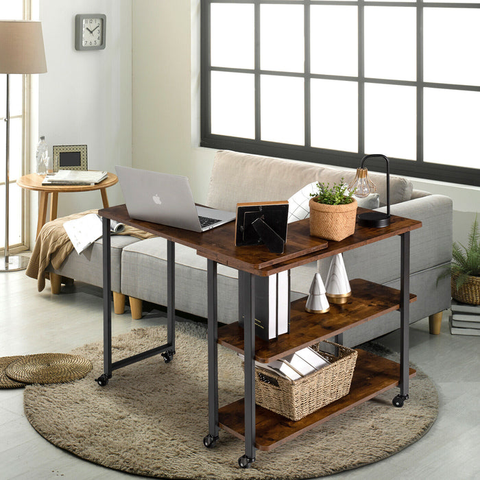360-Degree Rotatable Desk - Ergonomic Computer Workstation - Ideal for Flexible Workspaces and Comfortable Computing Needs