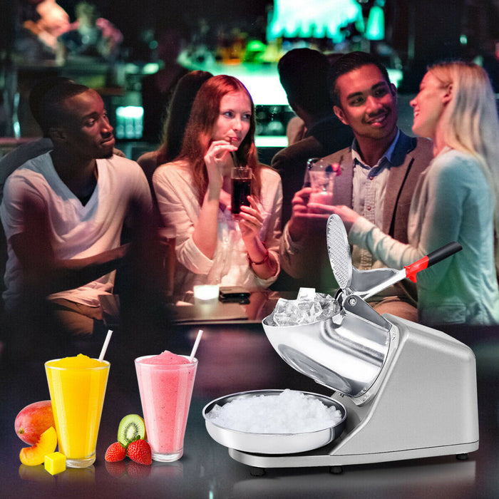 Stainless Steel Snow Cone Maker - Shaved Ice Machine, Durable and Easy to Clean - Ideal for Hot Summer Days, Parties, and Events