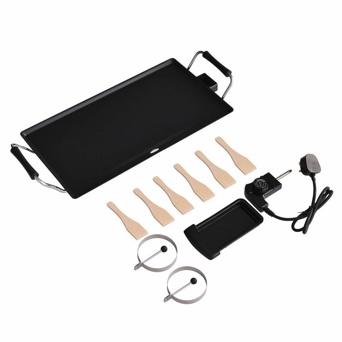 Electric Teppanyaki Table Griddle - 48 x 27cm cooking surface area - Ideal for Indoor Grilling and Cooking Parties