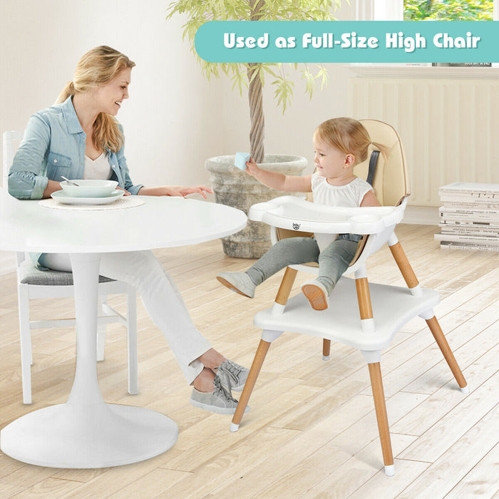 4-in-1 Baby Feeding Chair in Grey - High Chair for Infants - Ideal Solution for Comfortable and Convenient Baby Feeding