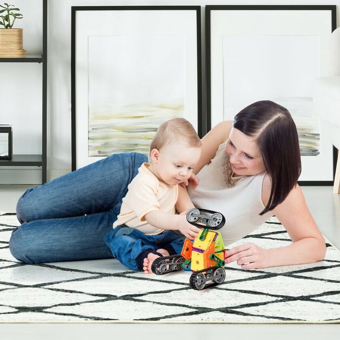51pcs 3D Magnetic Building Set - Construction Blocks Tiles Kit - Perfect for Stimulating Creativity and Cognitive Development in Children