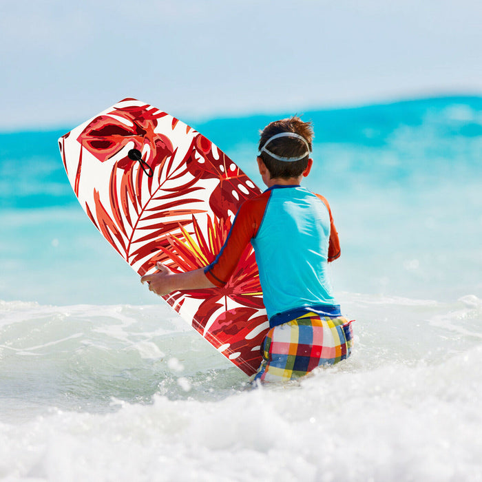 93cm Super Lightweight Bodyboard - Premium Wrist Leash, Ideal for Surfing - Perfect for Beginners and Experts in Ocean Sports