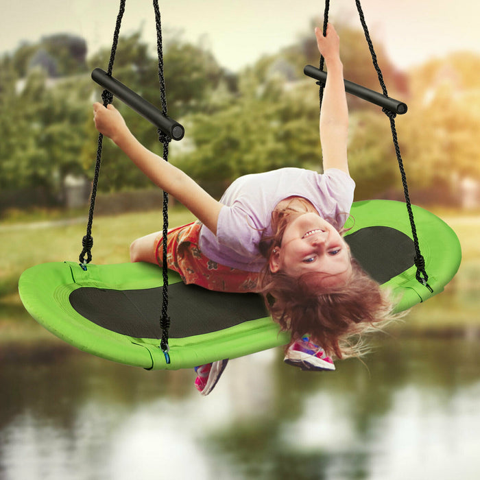 Soft Padded Surf Saucer - Children's Tree Swing in Camouflage Design - Ideal Outdoor Play Equipment for Kids