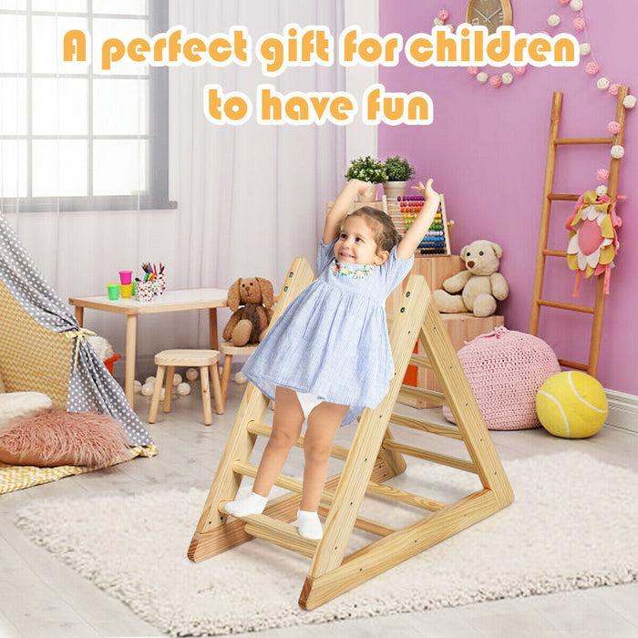 Wooden Climbing Ladder for Kids - 3-Level Adjustable Difficulty, Indoor Activity Toy - Great for Developing Physical Strength and Balance