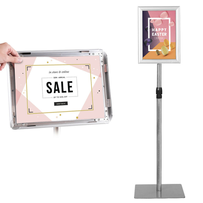 A4 - Black Pedestal Display Stand - Ideal for Exhibiting Documents and Posters
