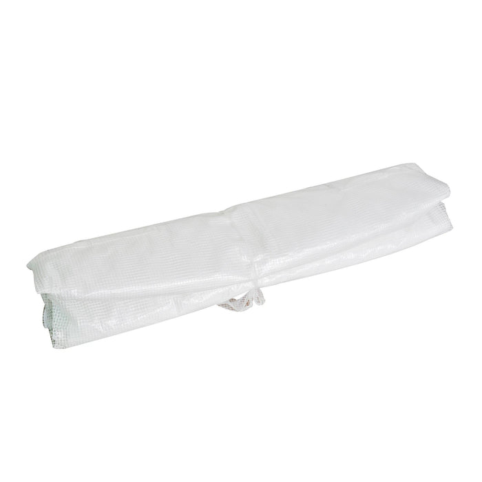 Reinforced Greenhouse Replacement Cover 4.5 x 3 x 2m - Sturdy Plant Protection with Zipper Door for Walk-In Growhouses, White - Ideal for Gardeners and Home Farming Enthusiasts