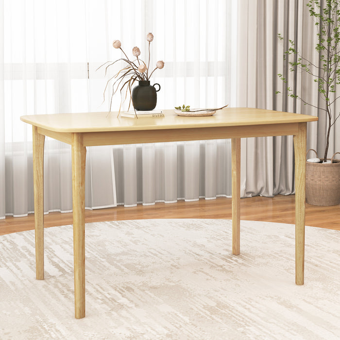 Wooden Dining Table, 120cm - With Robust Rubber Wood Legs - Ideal for Family Gatherings and Dinner Parties