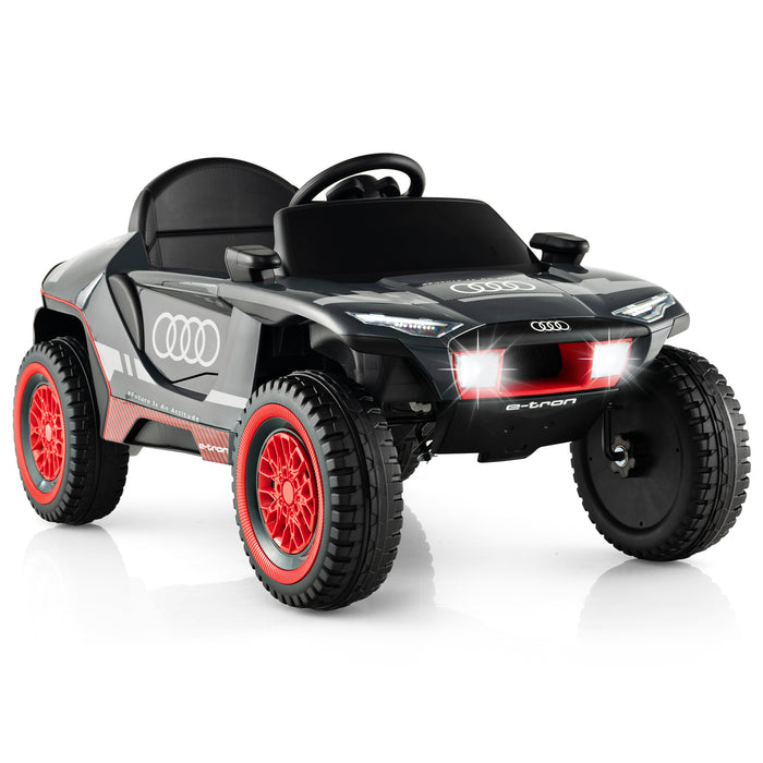 Audi Licensed 12V Kids E-tron Racing Car - Remote Control Ride On Vehicle - Ideal for Young Speed Enthusiasts