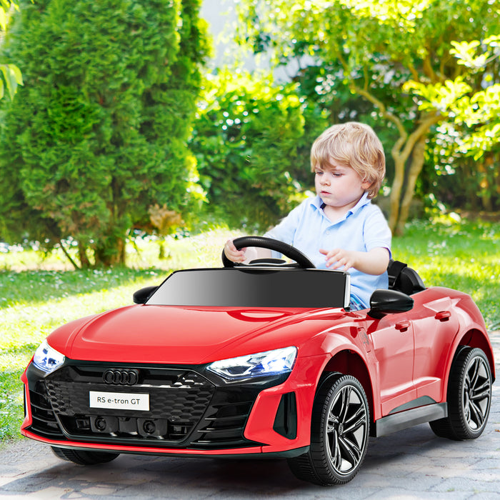 Audi Officially Licensed 12V Kids Electric Ride-On Car - Red Car with Remote Control Feature - Perfect for Children's Outdoor Fun and Adventures