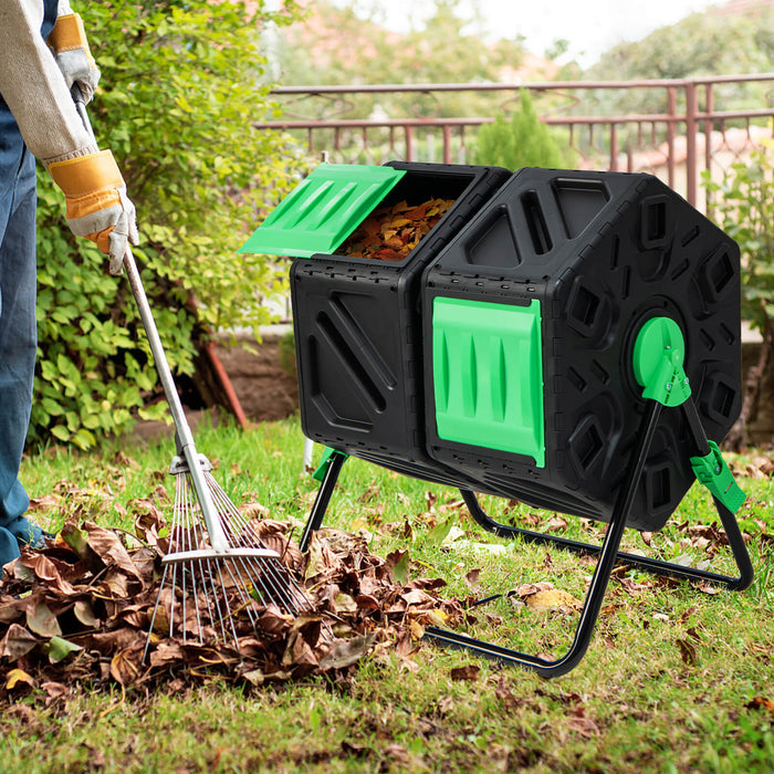 130L Single Chamber - Rotating Tumbling Composter for Efficient Waste Management - Ideal for Home Gardeners and Eco Enthusiasts