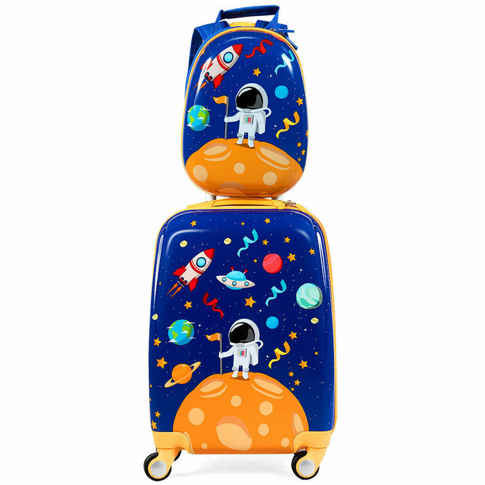ABS - Kids Backpack and Luggage Set, Perfect for Travel and School - Suitable for Children, Navy Blue Color