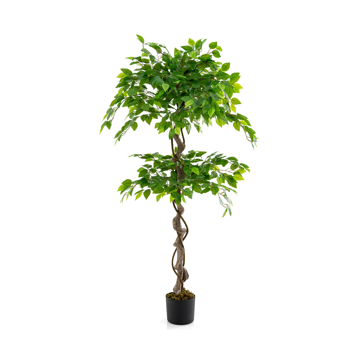Artificial Ficus Tree, 150 cm - Tall Indoor Plant with 882 Leaves - Perfect for Adding Greenery in Indoor Spaces