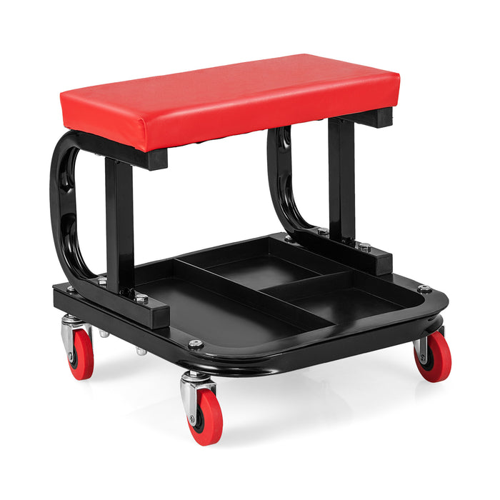 Tool Box Creations - Rolling Mechanic Stool with 150 kg Capacity and Integrated Tool Tray - Perfect Solution for Automotive Professionals and DIY Mechanics