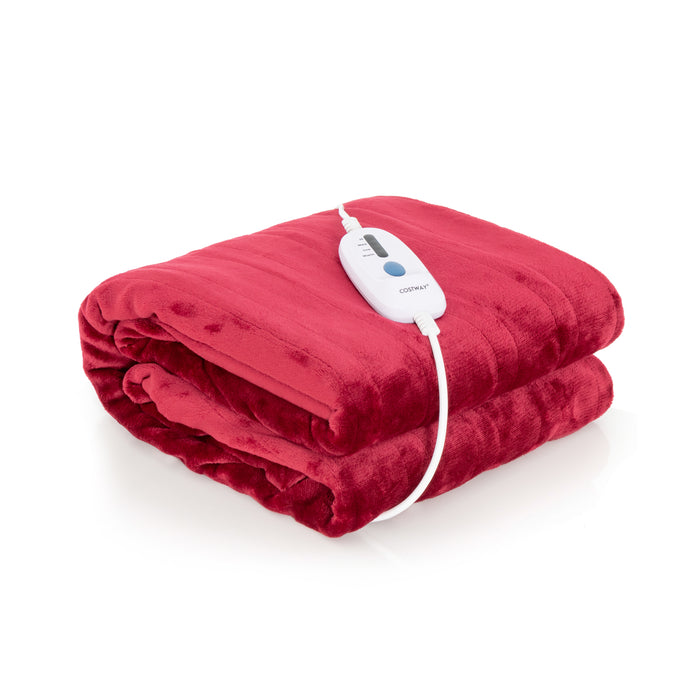 Electric Heated Blanket, 150 x 200 cm - Adjustable with 4 Heating Levels, Blue - Perfect for Chilly Nights and Winter Seasons