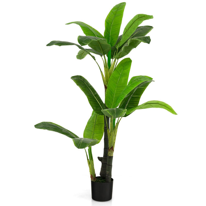 Artificial Bird of Paradise Tree - 150cm Tall, Includes Decorative Pot - Perfect for Indoor Decor and Office Spaces