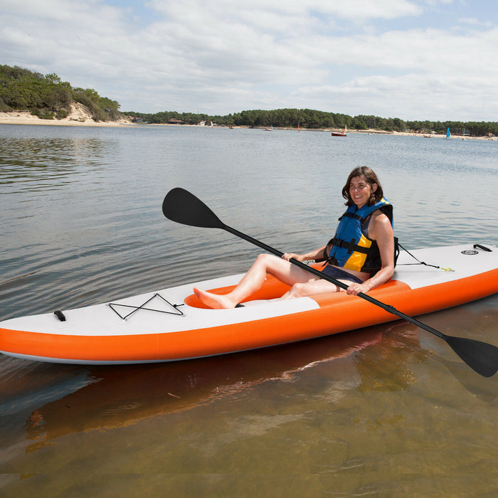 Inflatable Single Seat Kayak - Paddle, Canoe Features - Ideal for Solo Water Enthusiasts