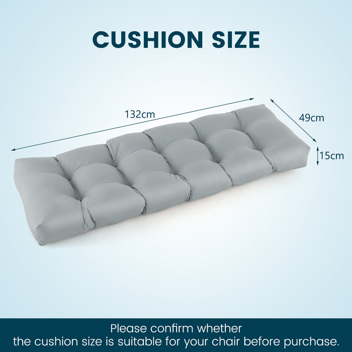 Garden Bench Cushion - 15cm Thick for Outdoor and Indoor Use, Beige - Ideal Comfort Solution for Garden Bench Owners