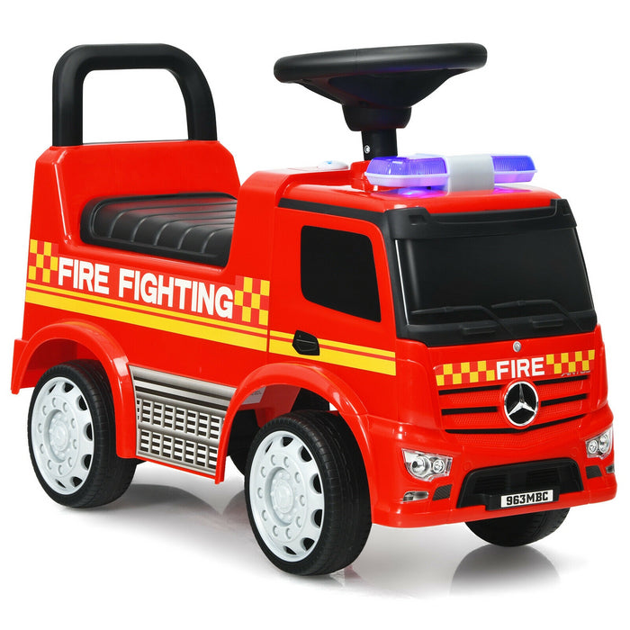 Mercedes Benz Licensed Kid's Push Car - Ride On Firefighter Model - Designed for Adventure-Seeking Children