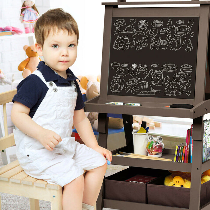Double-Sided Kids Art Easel - Includes Paper Roll for Continuous Creativity - Perfect for Budding Young Artists
