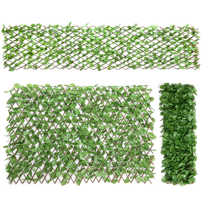 Expanding Ivy Covered Trellis - Artificial, 3 Piece Set - Ideal for Home and Garden Decorations