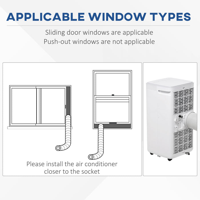 8000 BTU 4-in-1 Portable Air Conditioner - Cooling, Dehumidifying, Ventilating with Fan - Remote Control, LED Display, 24-Hr Timer, Auto Shut-Off Feature