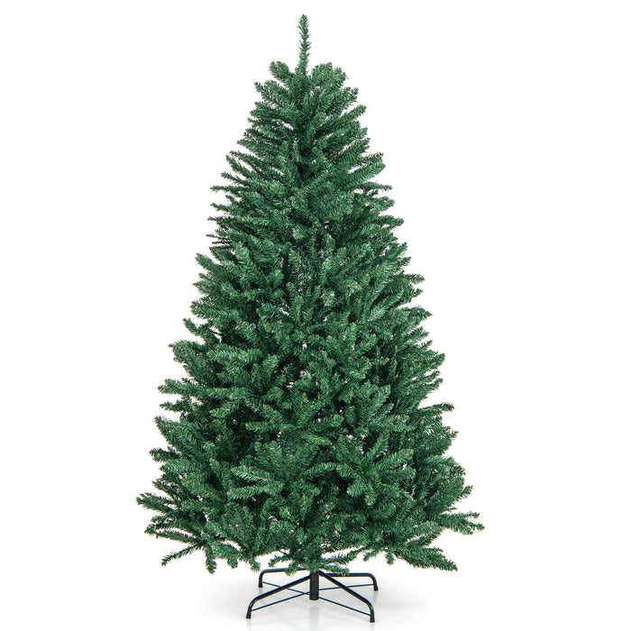 180/225cm Model - Artificial Christmas Tree with PVC Branch Tips, 6 ft Tall - Perfect for Indoor Christmas Decorations